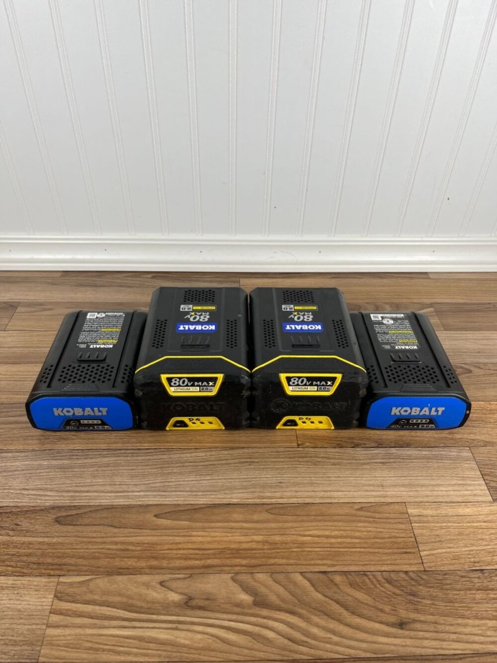 Lot Of 4 Kobalt Batteries Lithium-ion 40v And 80v Parts Or Fix Not Working